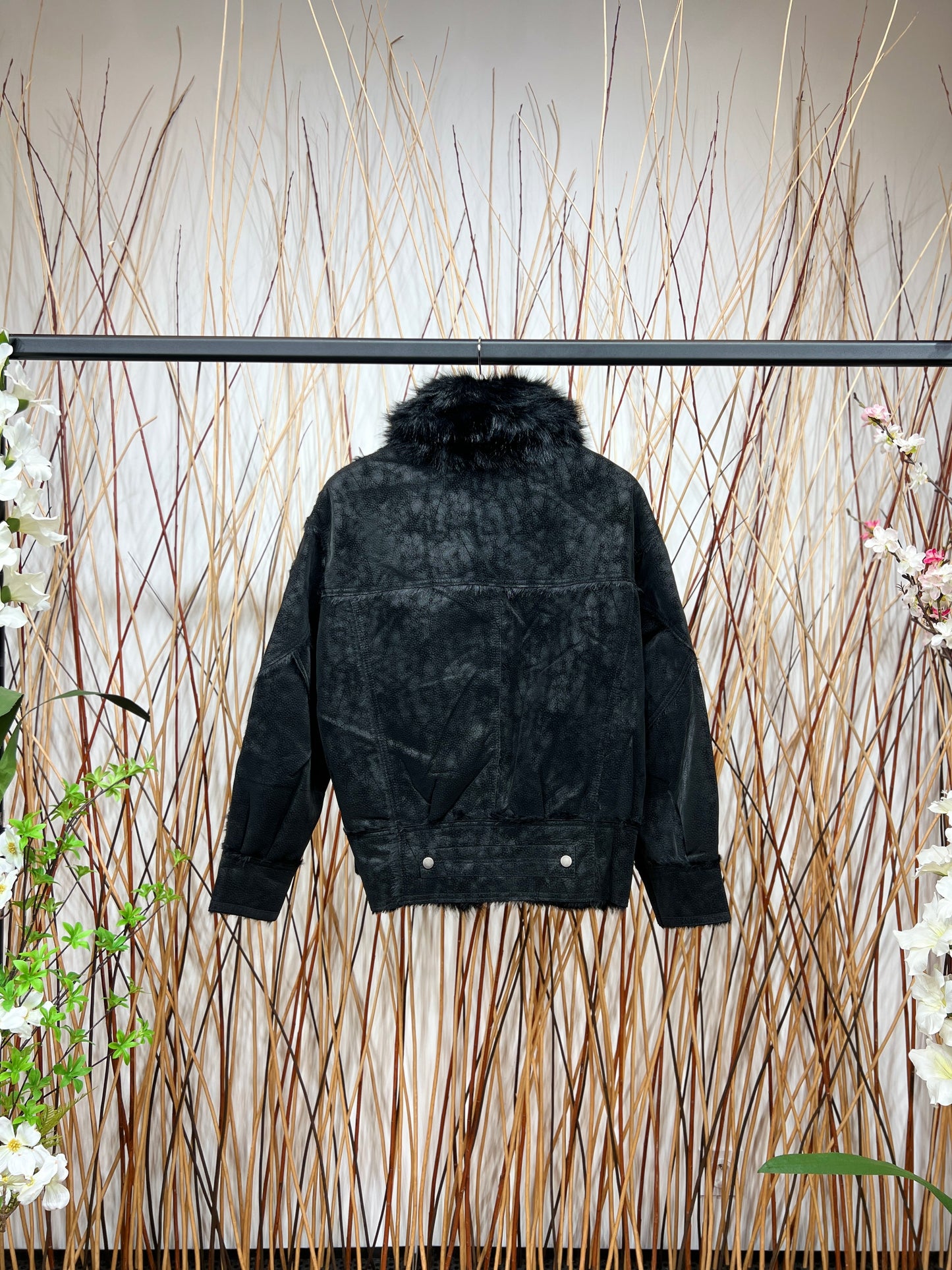 Veste Cuir Fourrure Synthétique