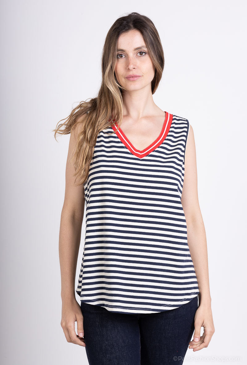 Débardeur Marinière 100% Coton