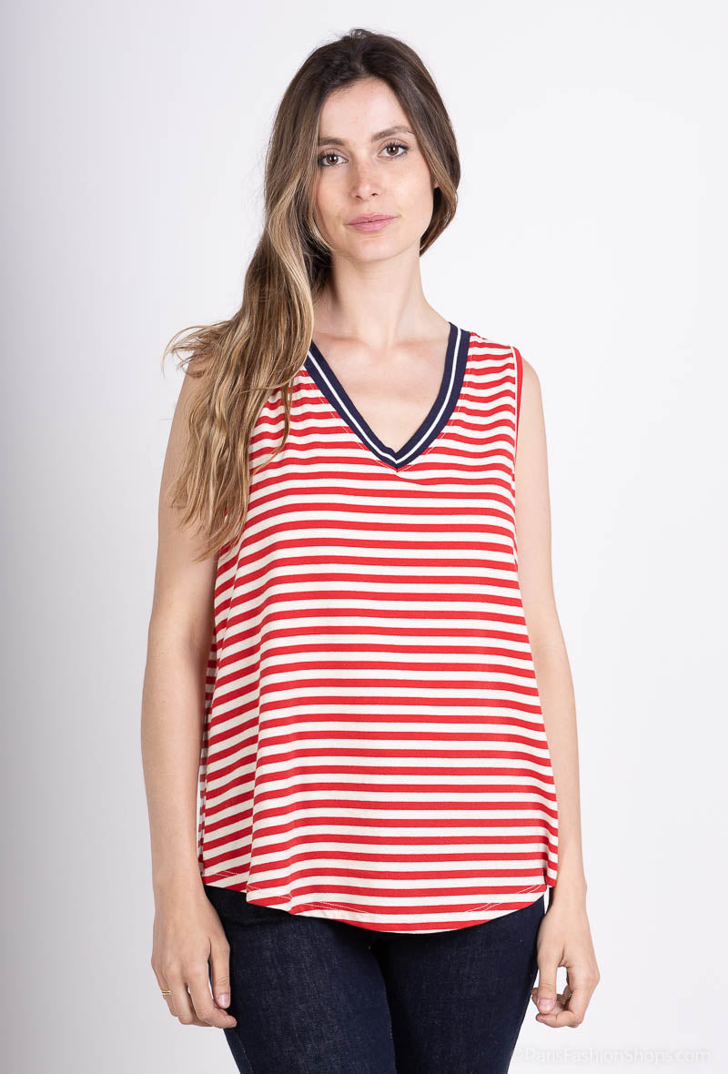Débardeur Marinière 100% Coton