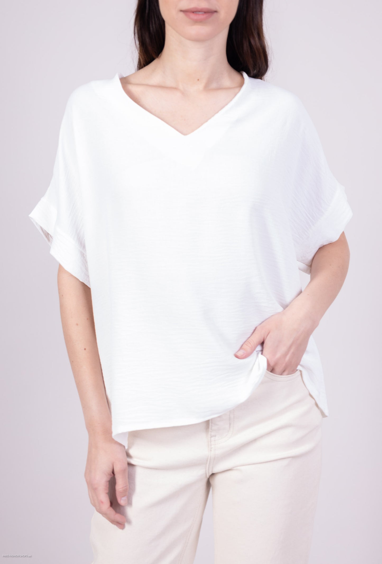 T-Shirt Col V Dos Ouvert Nœud Décoratif Léopard