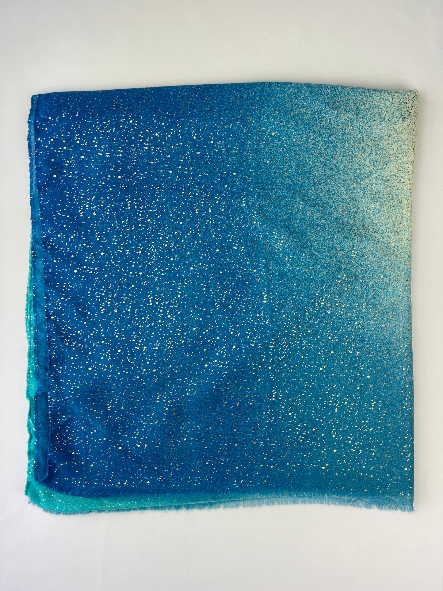 Foulard Motifs Dégradé à Paillettes Argentées