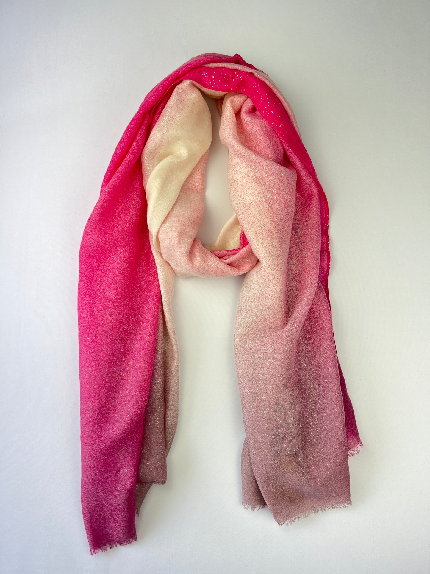 Foulard Motifs Dégradé à Paillettes Argentées