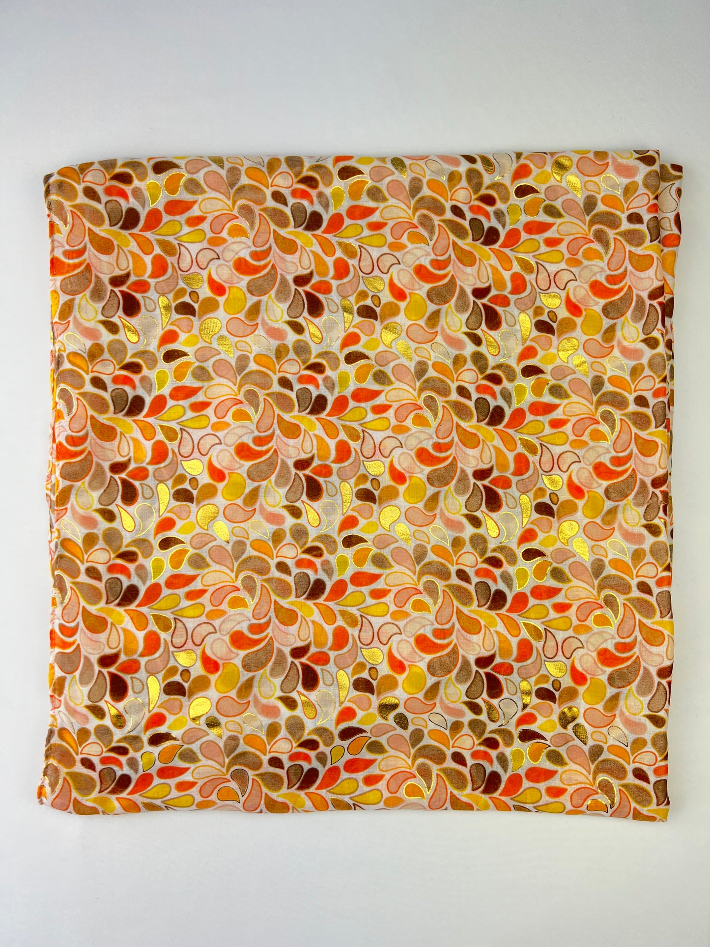 Foulards à Motifs Gouttes Et Détails Dorées Taille 180x90cm