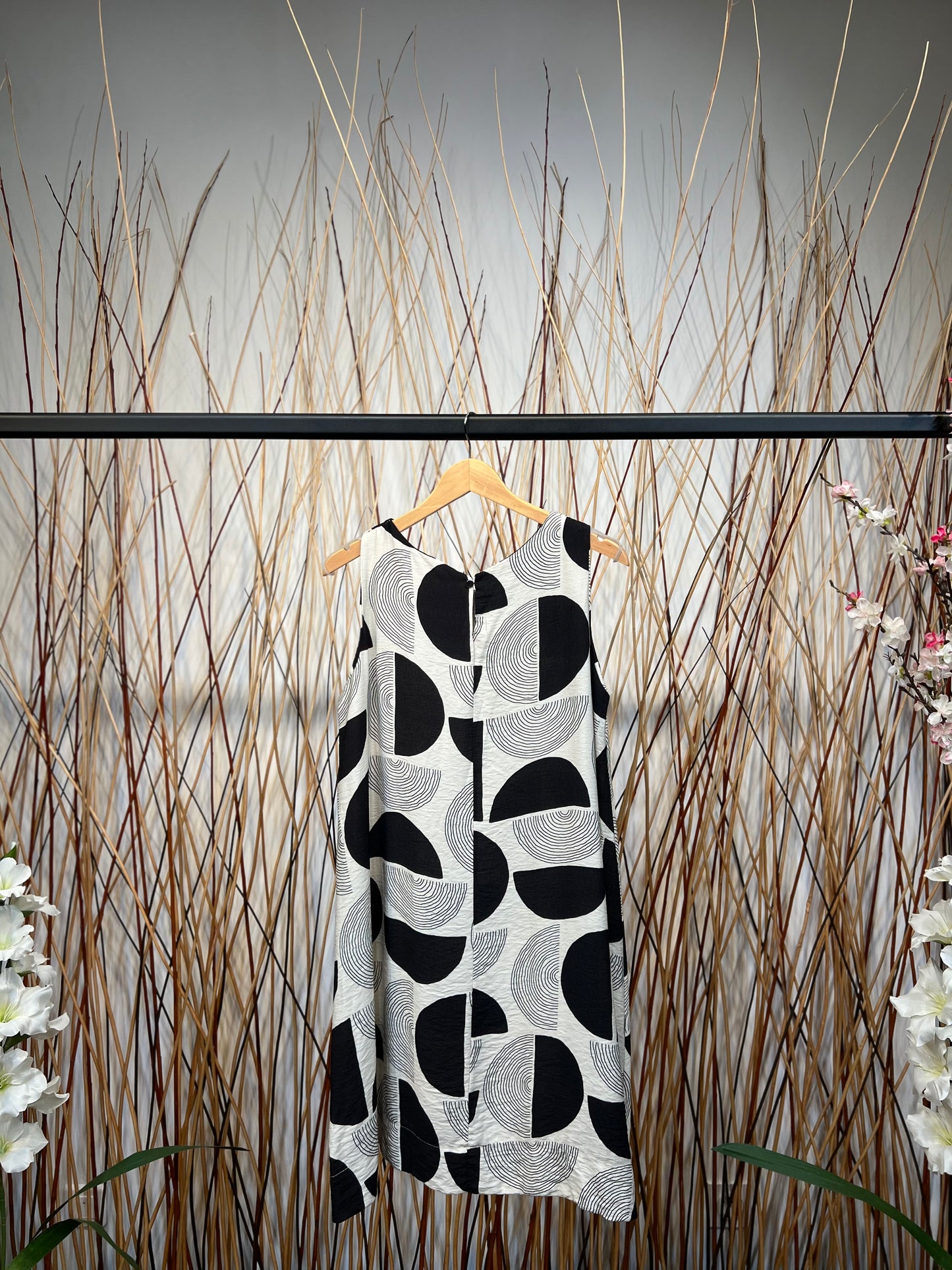 Robes Motifs Cercles Longueur Mi-Cuisse