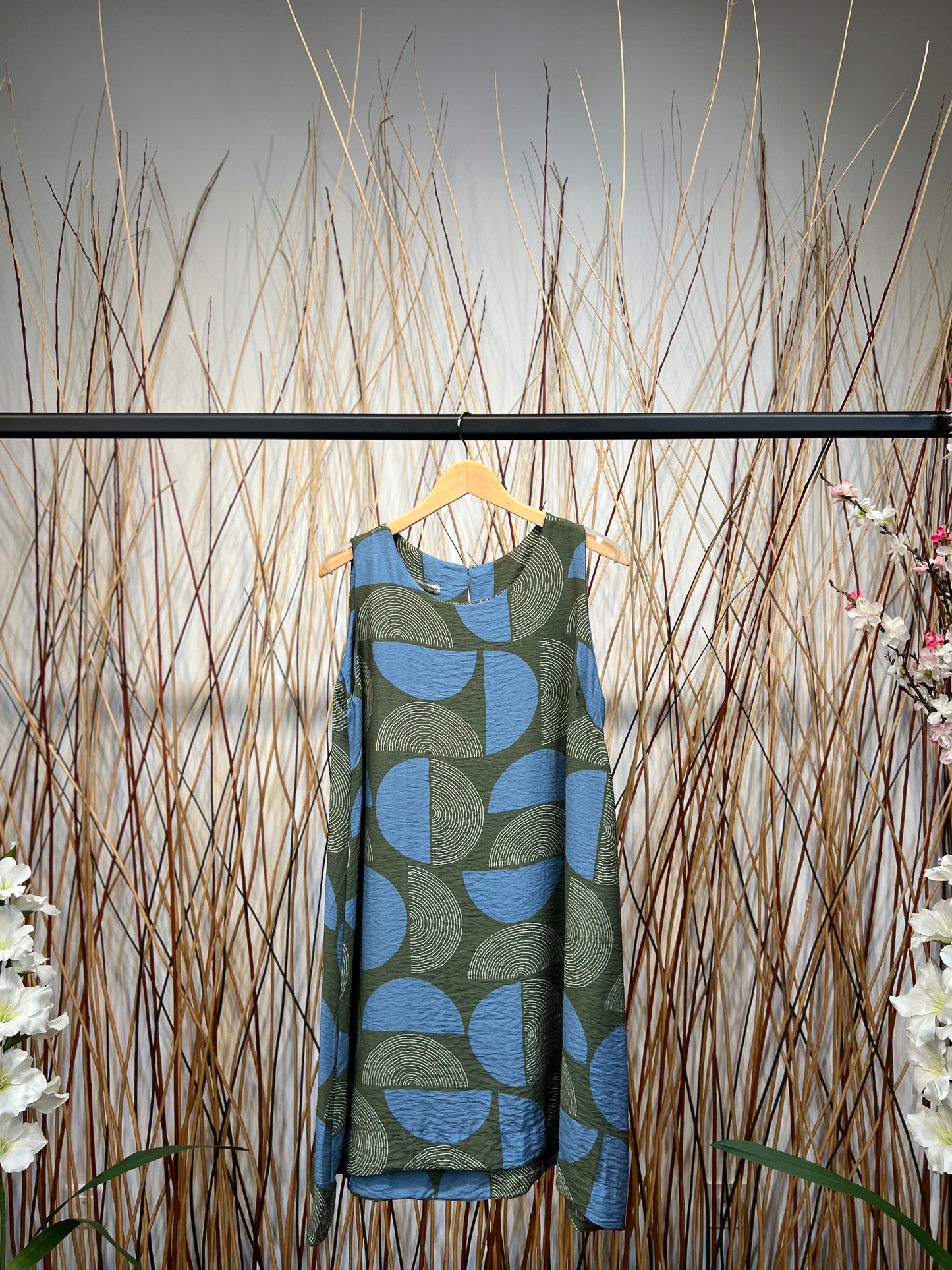 Robes Motifs Cercles Longueur Mi-Cuisse