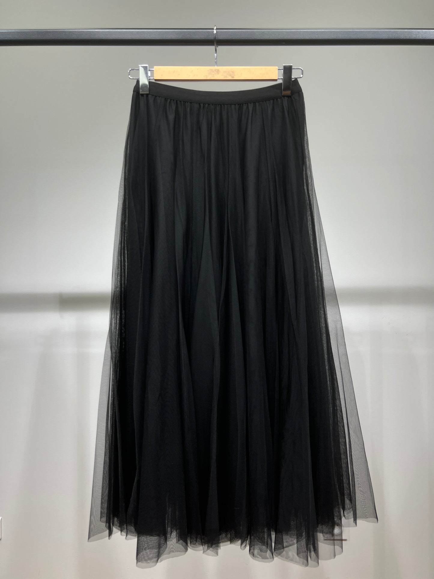 Jupe Longue Tulle Blanc à Doublure Taille Haute