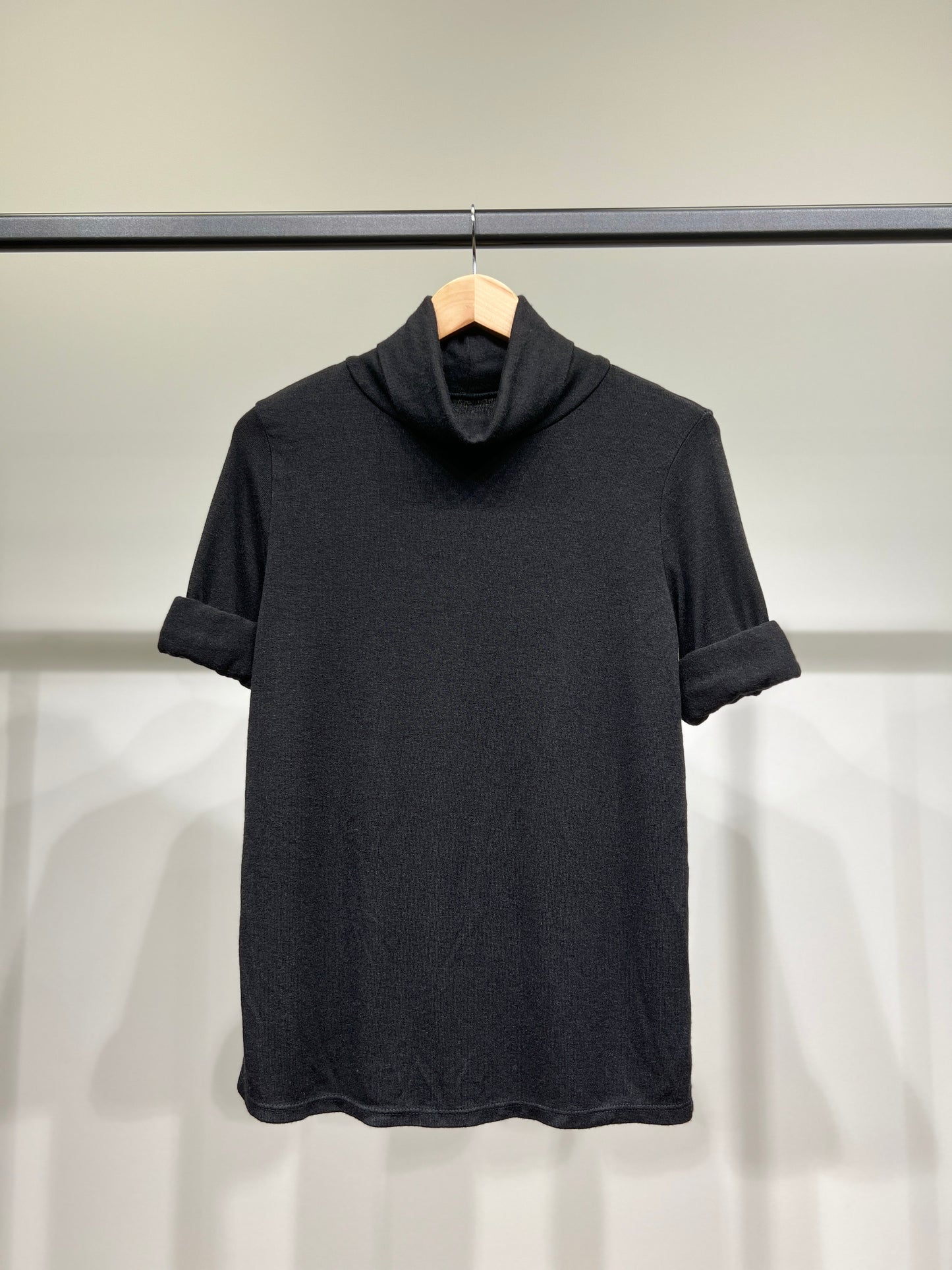 T-Shirt Confort Manche Longue Col Roulé 30% Laine 30% Angora