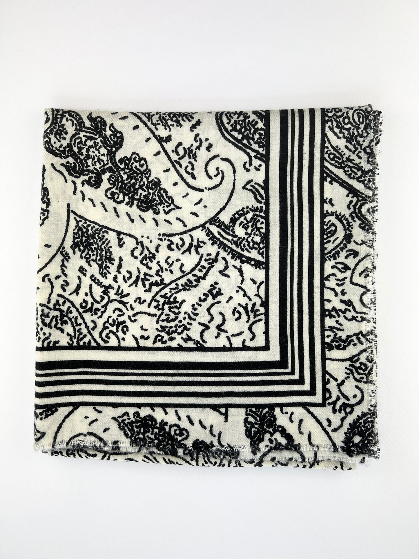 Foulard Carré Bicolore Motif Floral 100% Viscose