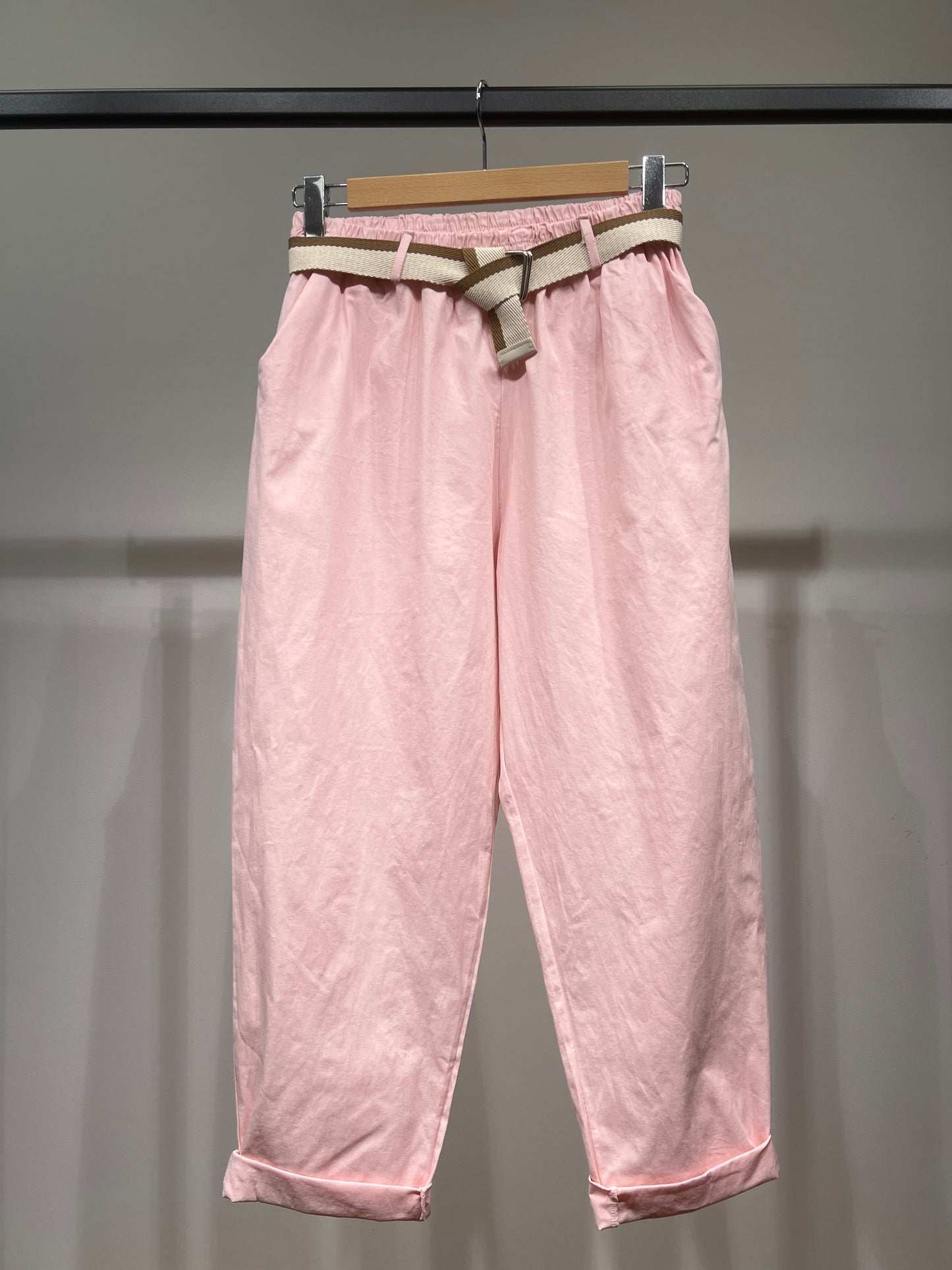 Pantalon Chino Large Coupe Ballon Taille Élastique Ceinture