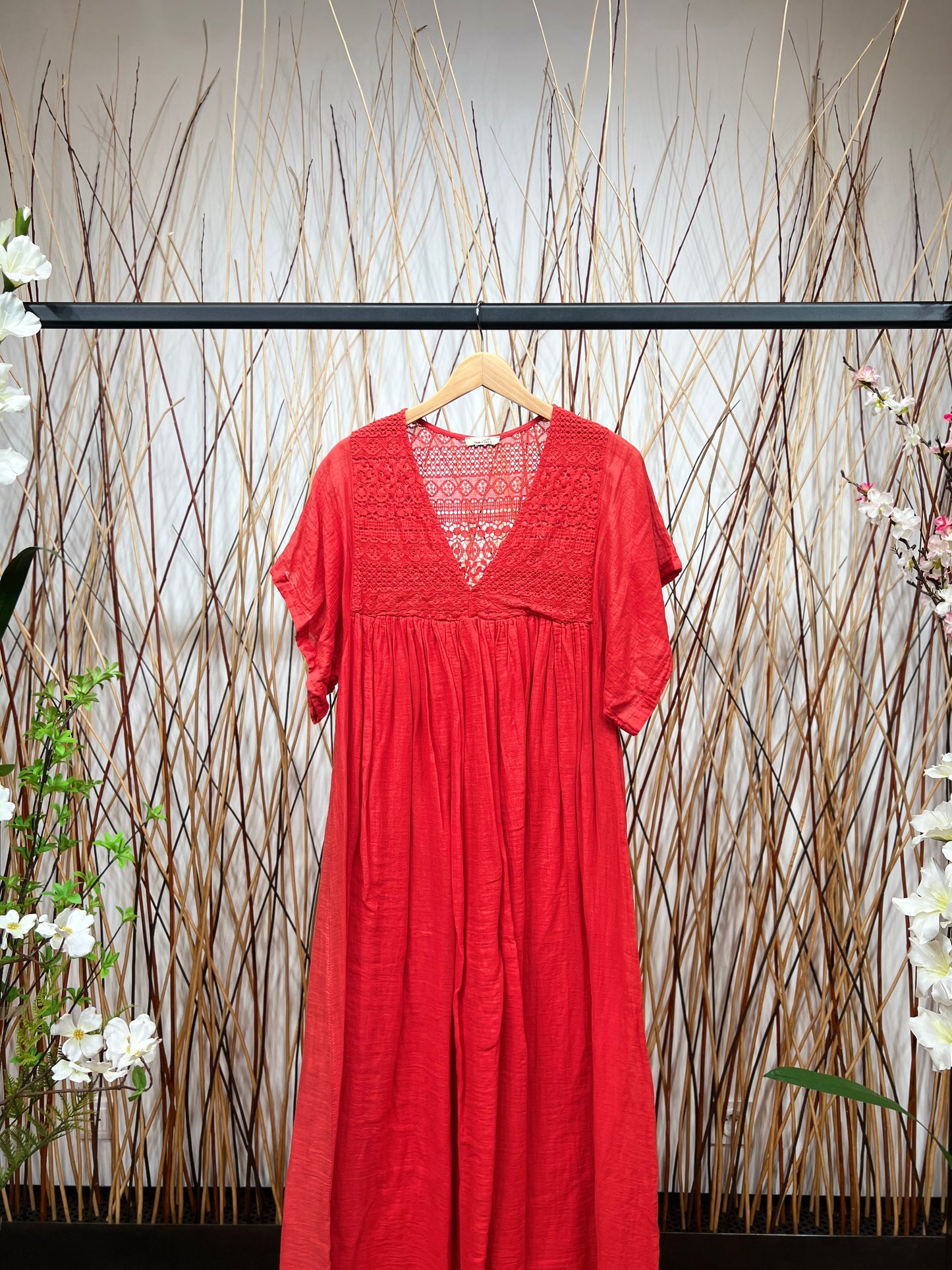 Robe Longue Avec Haut En Dentelle