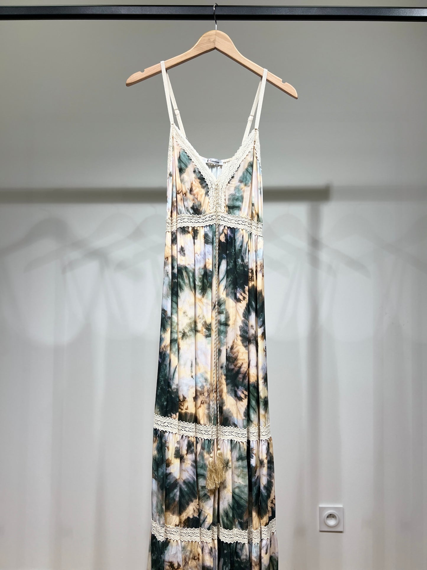 Robe D'été Tie and Dye avec Corde Décorative