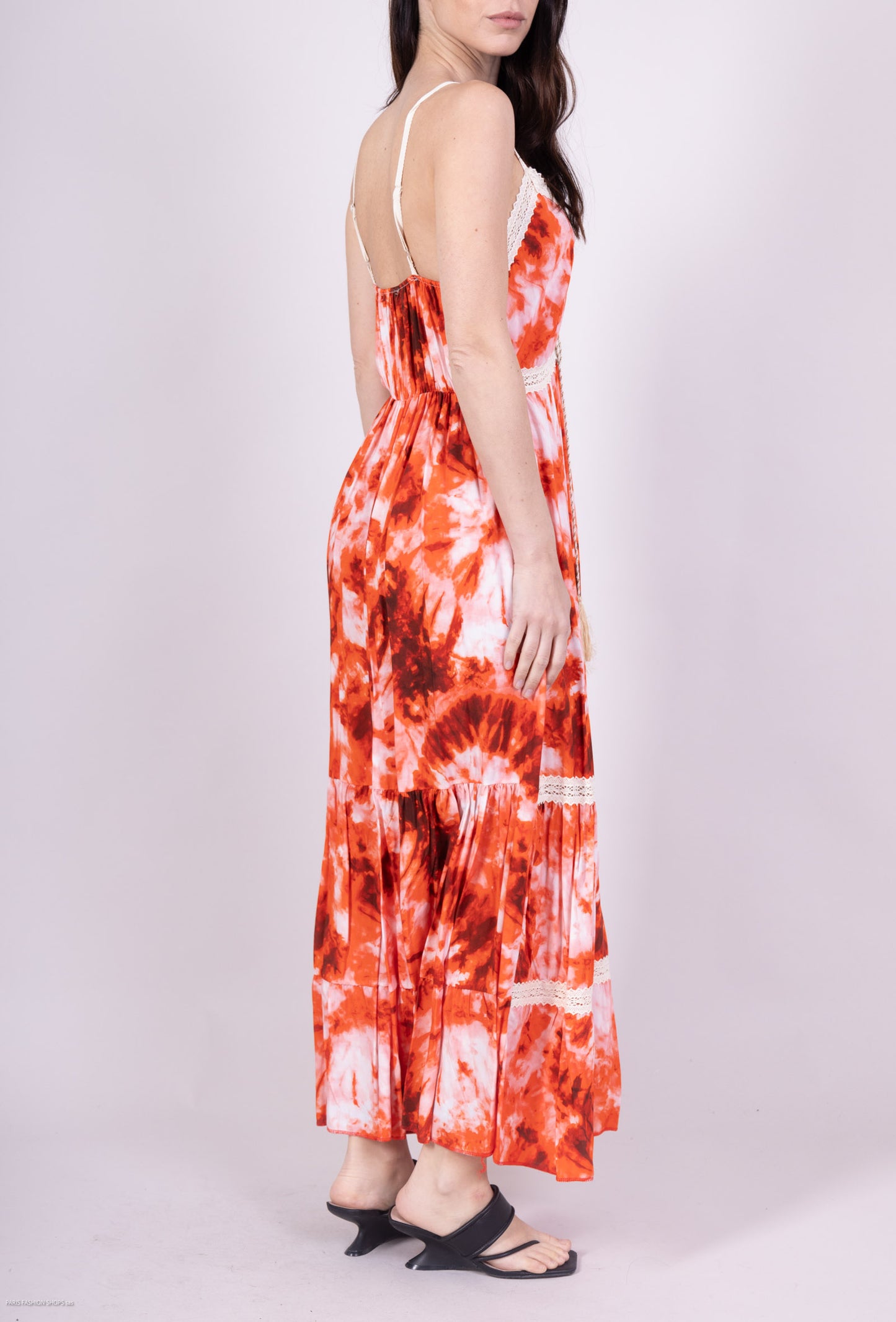 Robe D'été Tie and Dye avec Corde Décorative