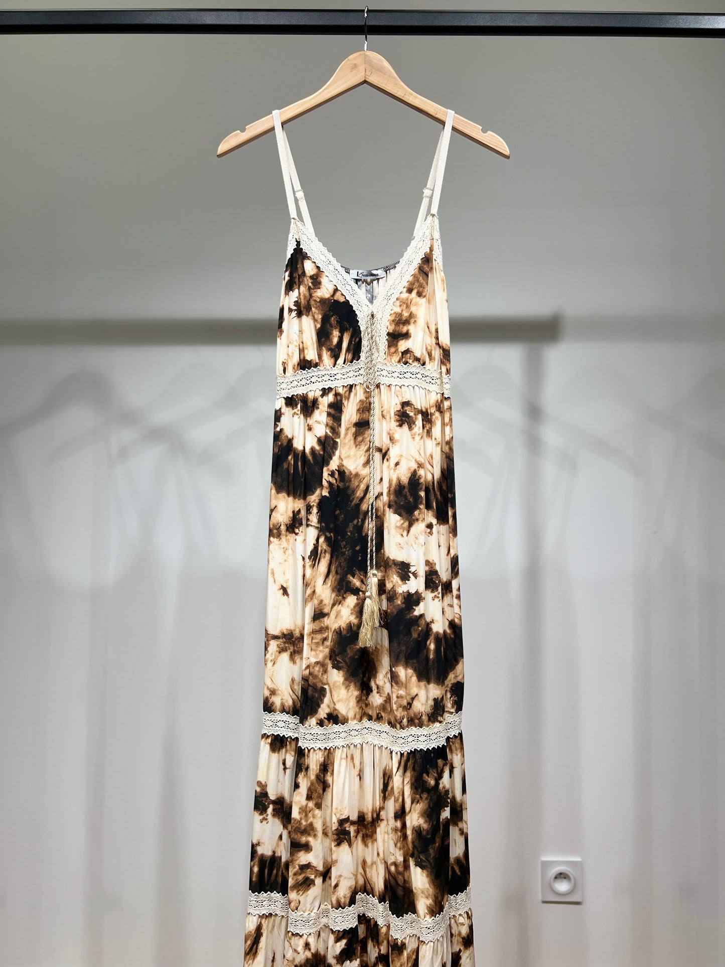 Robe D'été Tie and Dye avec Corde Décorative