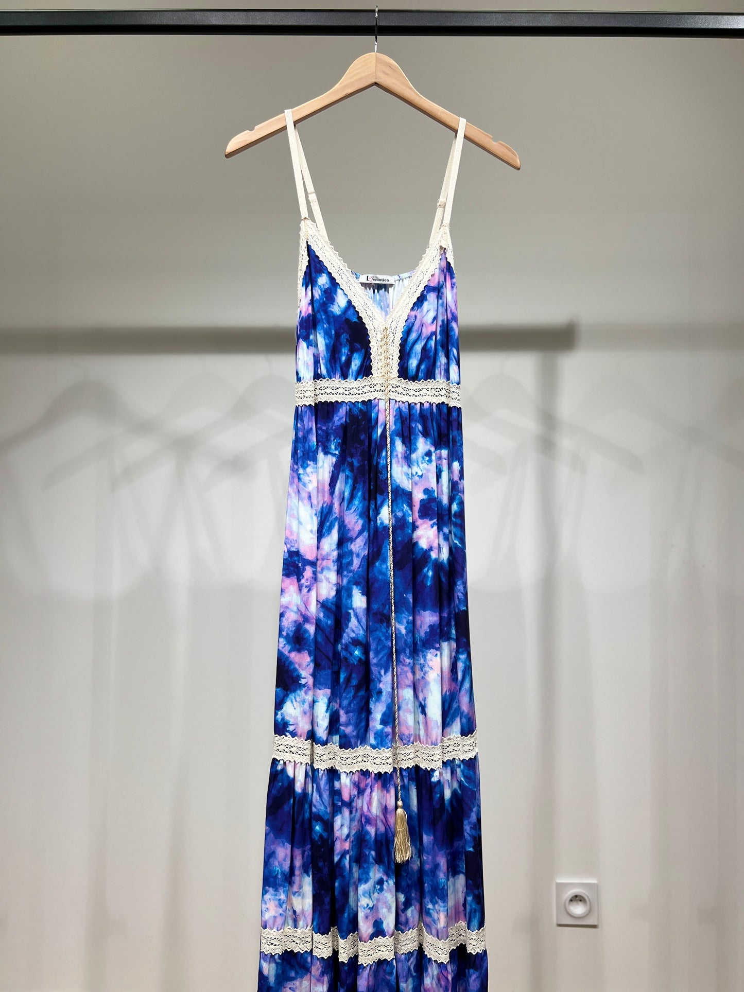 Robe D'été Tie and Dye avec Corde Décorative