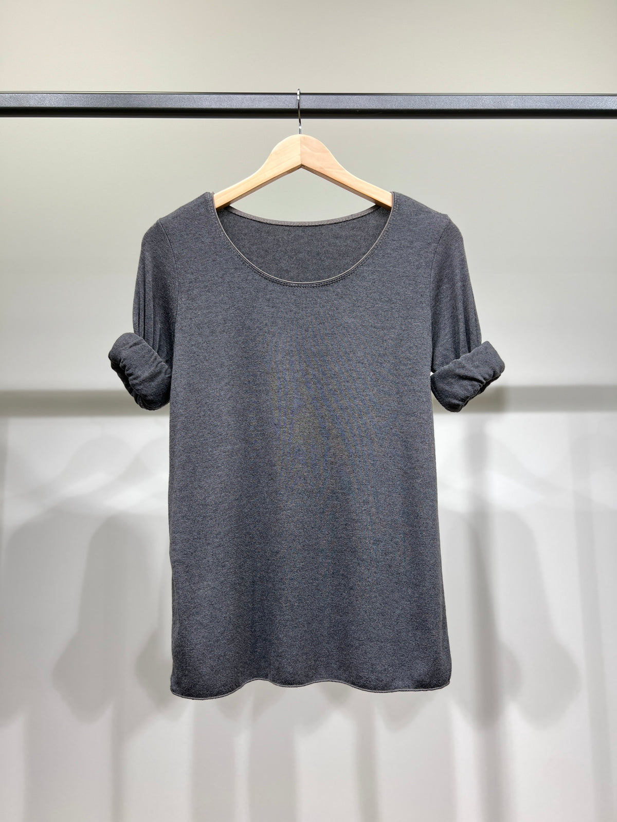 Long Sleeve Round Neck T-Shirt 30% Wool 30% Angora