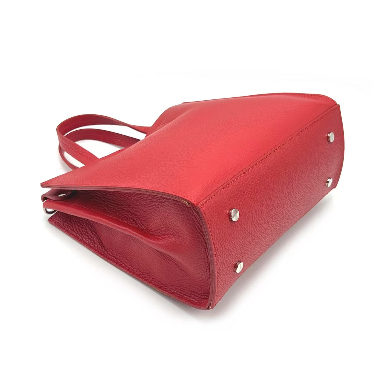 Sac Cabas En Cuir Grainé Bandoulière Détachable Ajustable