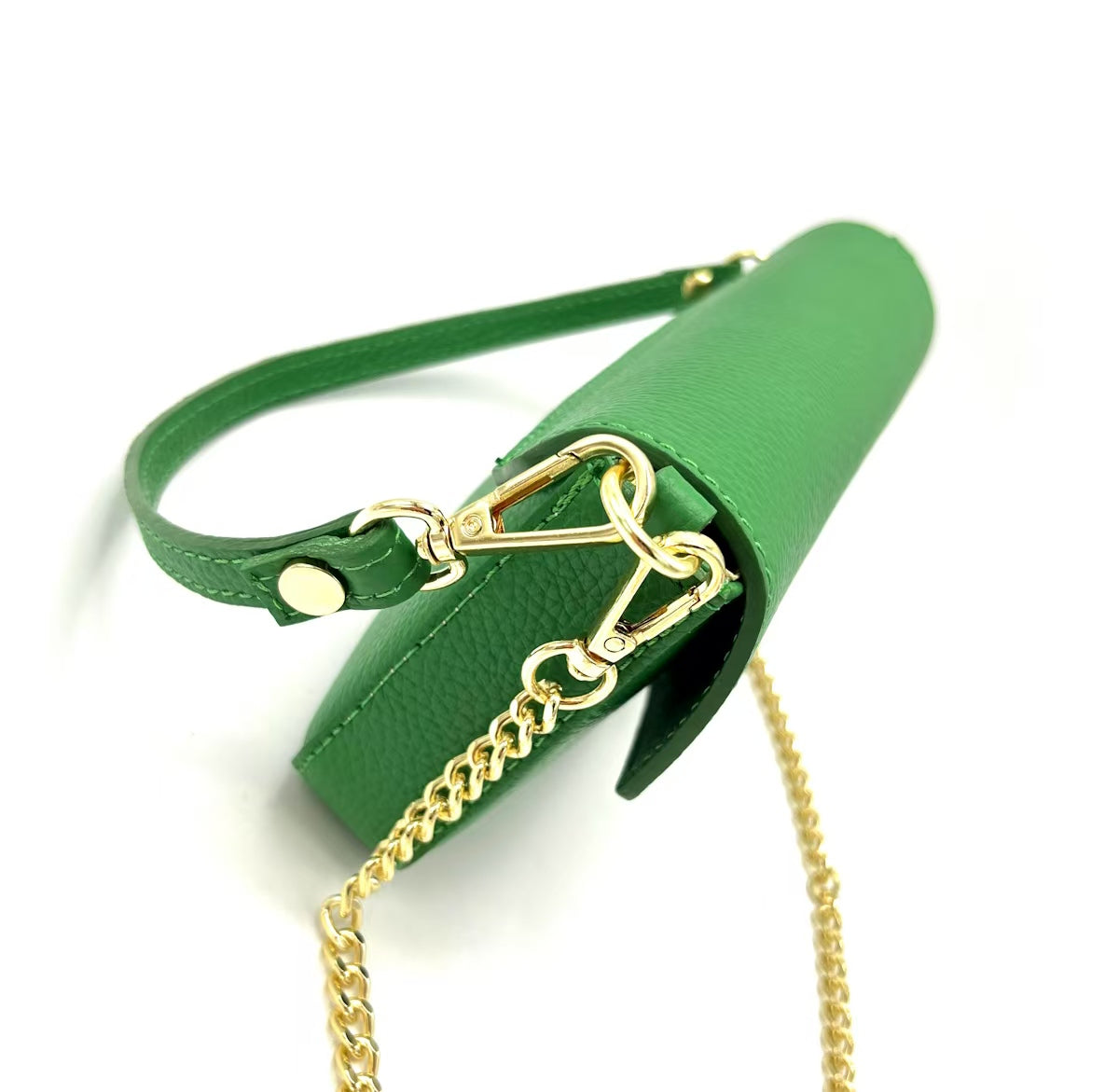 Mini Sac Bandoulière Enveloppe Cuir Grainé