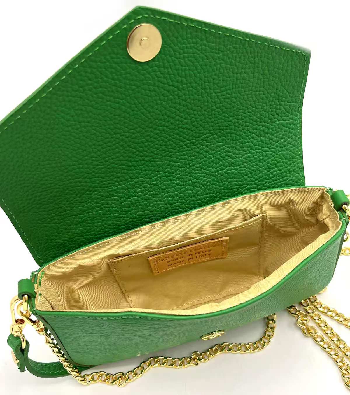Mini Sac Bandoulière Enveloppe Cuir Grainé