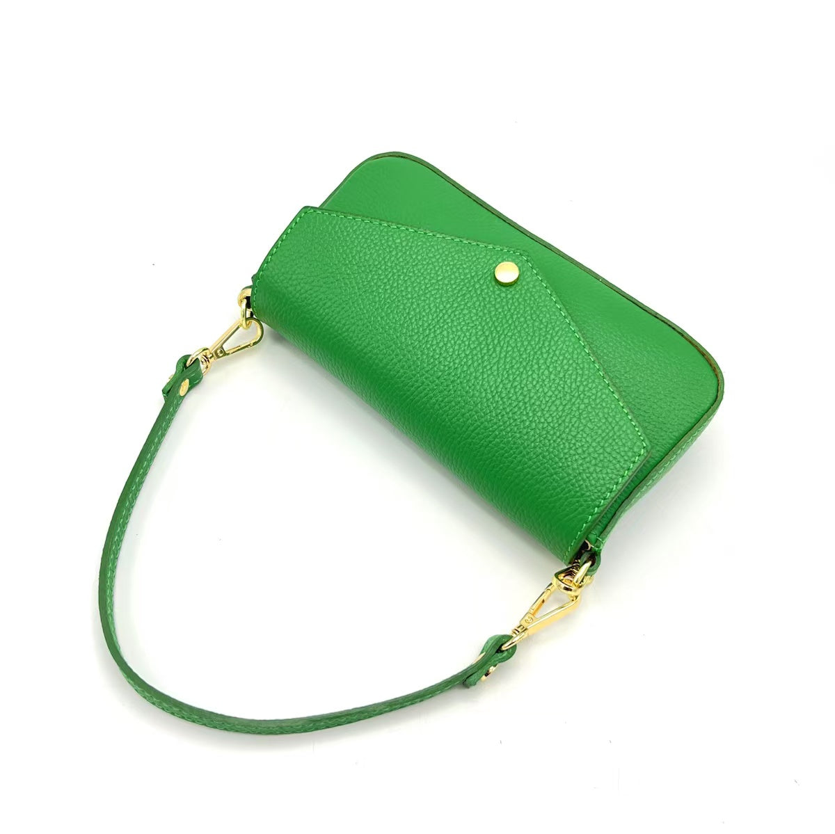Mini Sac Bandoulière Enveloppe Cuir Grainé
