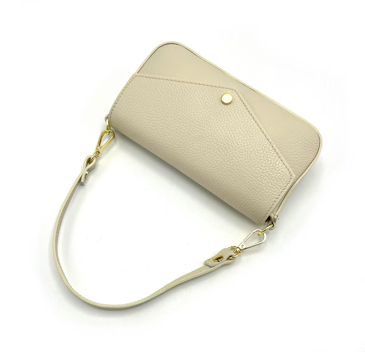 Mini Sac Bandoulière Enveloppe Cuir Grainé