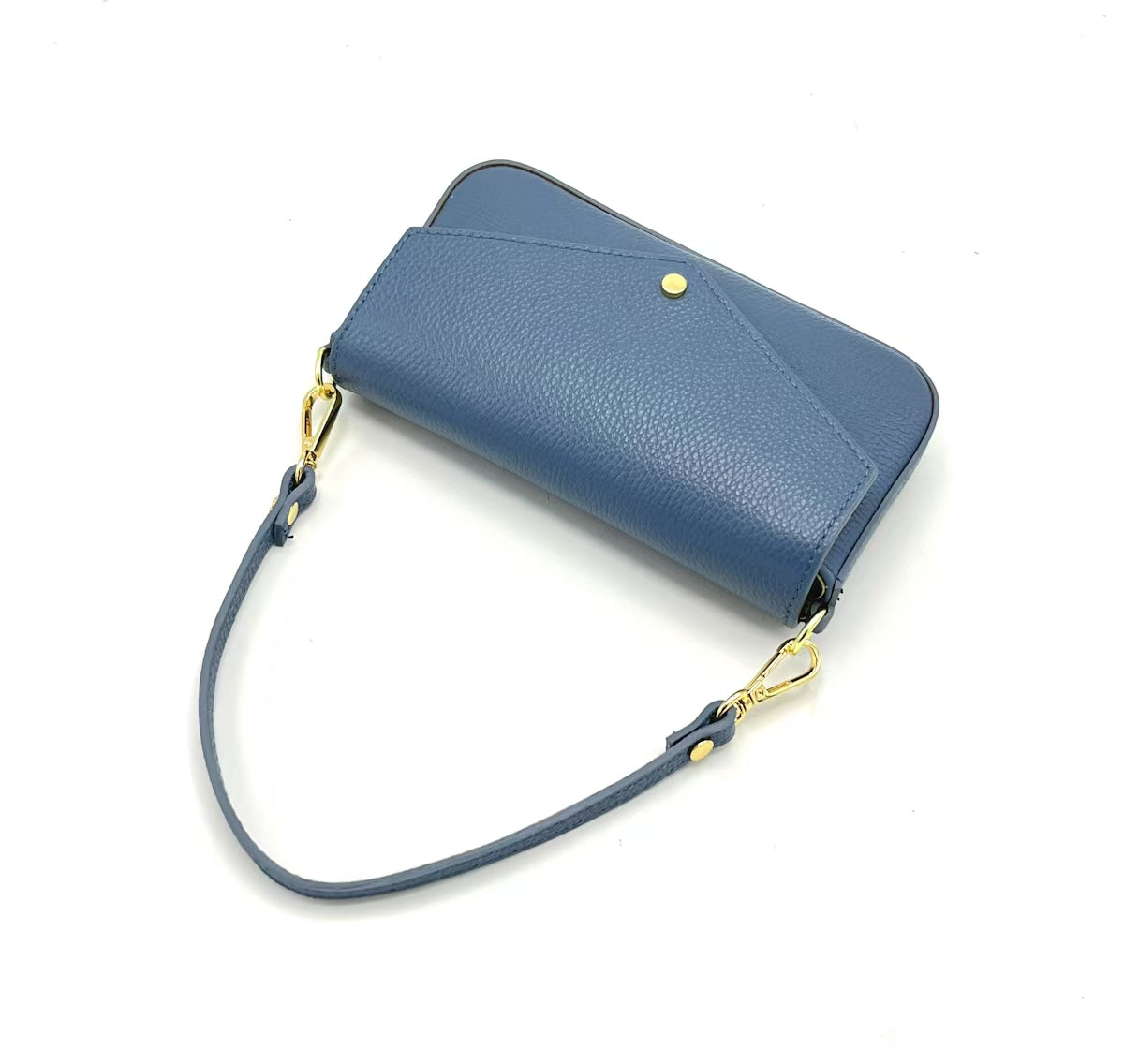 Mini Sac Bandoulière Enveloppe Cuir Grainé