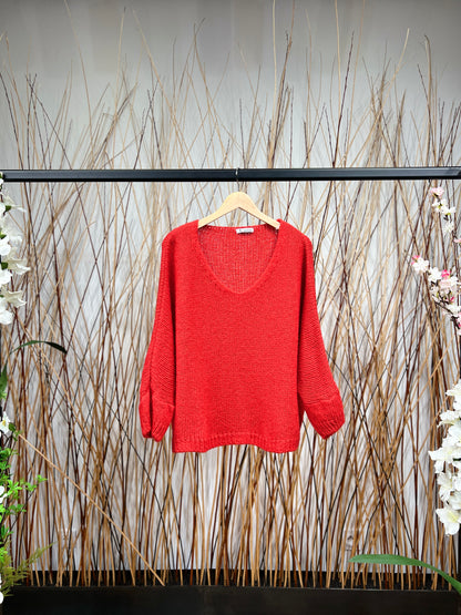 30% Mohair Ribbed Long Sleeve Wide Knit Sweater