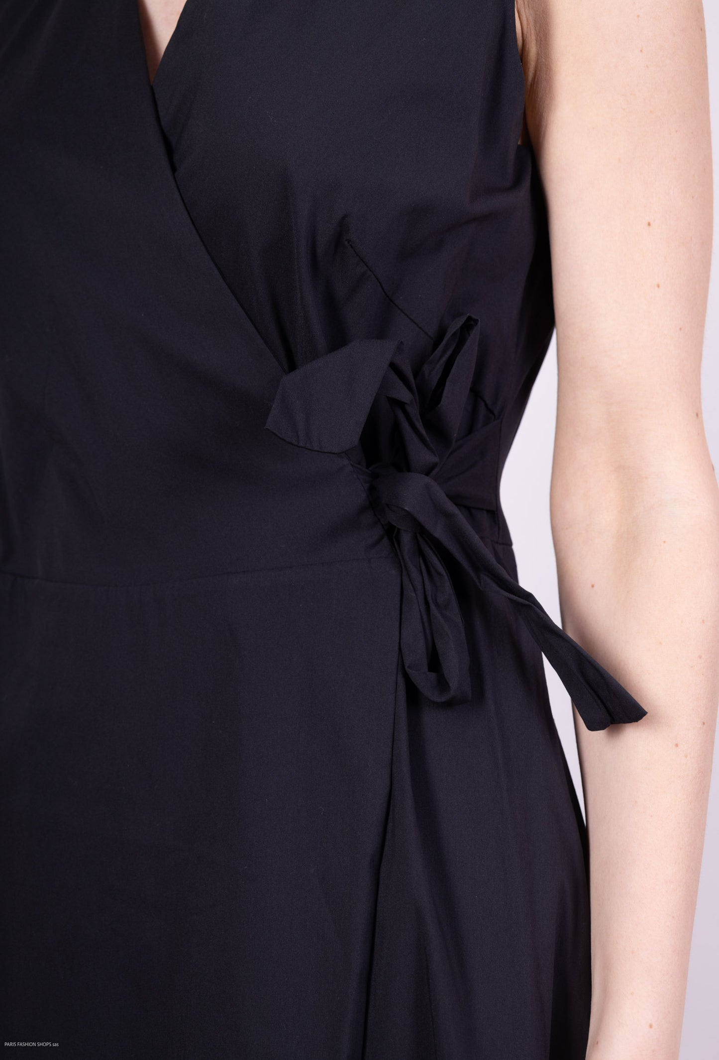Robe Cache Cœur Poches Fonctionnelles Nœud Ajustable Taillé