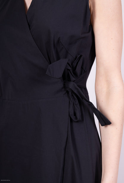 Robe Cache Cœur Poches Fonctionnelles Nœud Ajustable Taillé