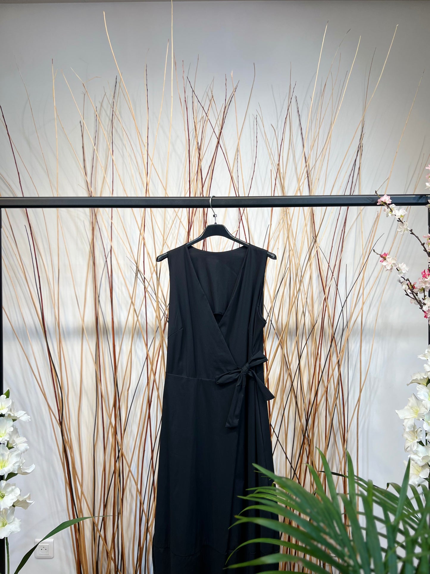 Robe Cache Cœur Poches Fonctionnelles Nœud Ajustable Taillé