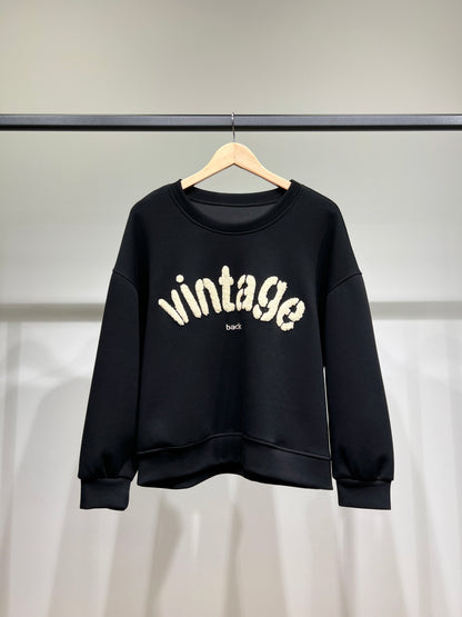 Sweater Large Stretch Confort Broderie Moumoute "Vintage"