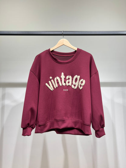 Sweater Large Stretch Confort Broderie Moumoute "Vintage"