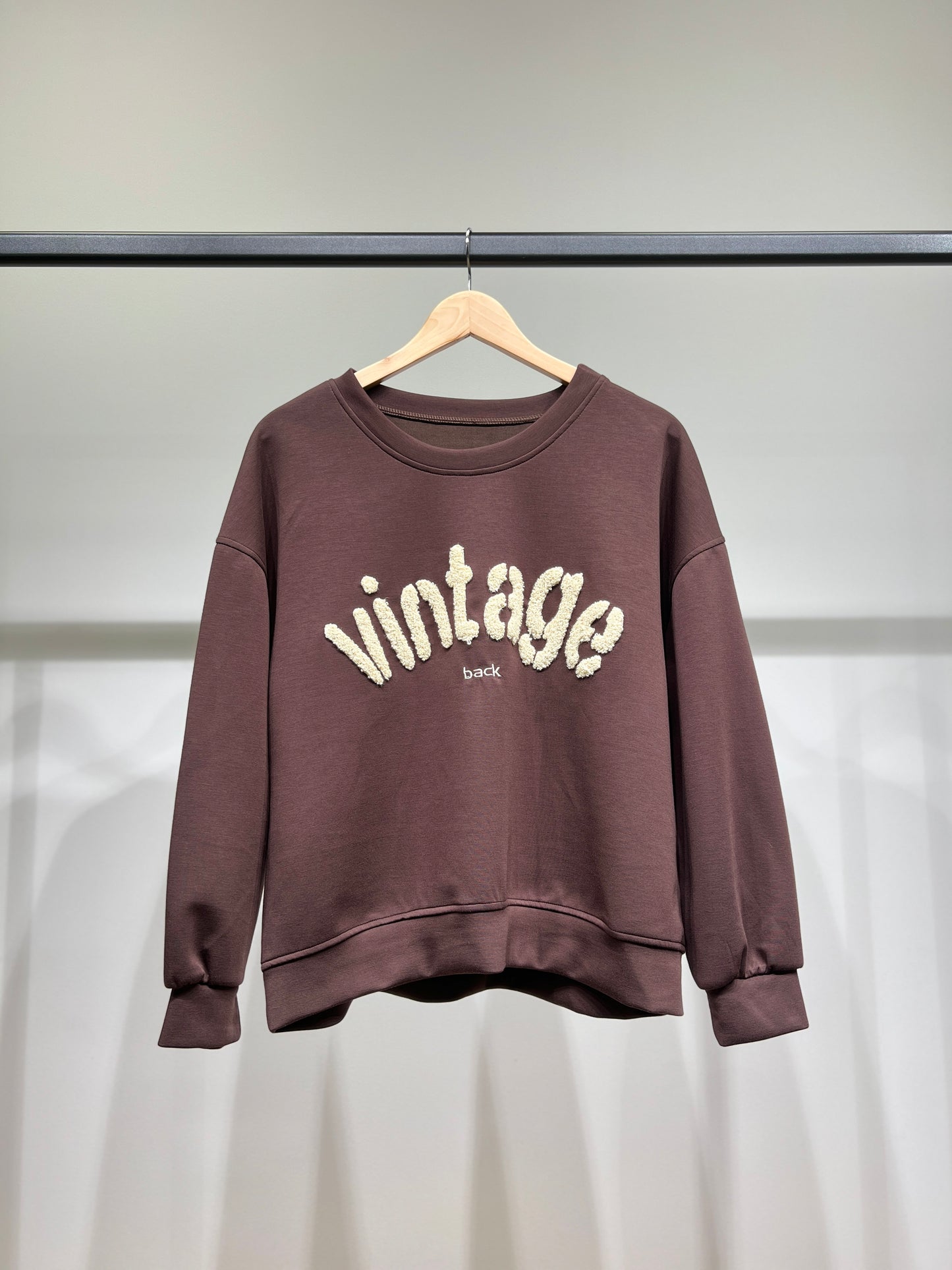 Sweater Large Stretch Confort Broderie Moumoute "Vintage"