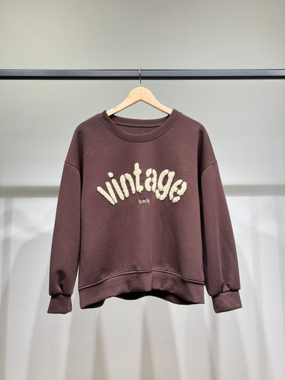 Sweater Large Stretch Confort Broderie Moumoute "Vintage"