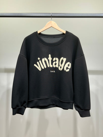 Sweater Large Stretch Confort Broderie Moumoute "Vintage"