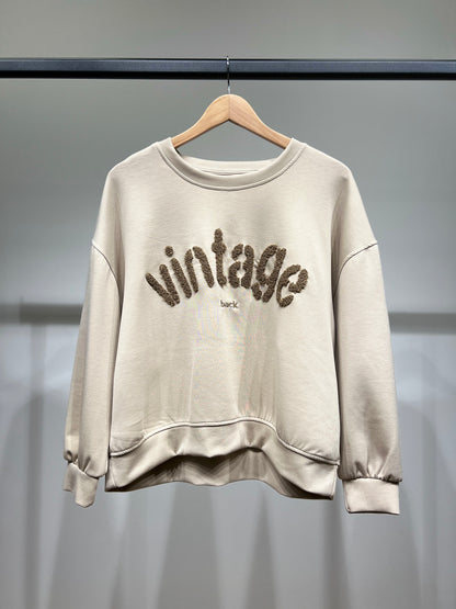 Sweater Large Stretch Confort Broderie Moumoute "Vintage"