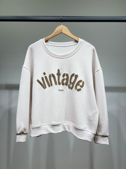 Sweater Large Stretch Confort Broderie Moumoute "Vintage"