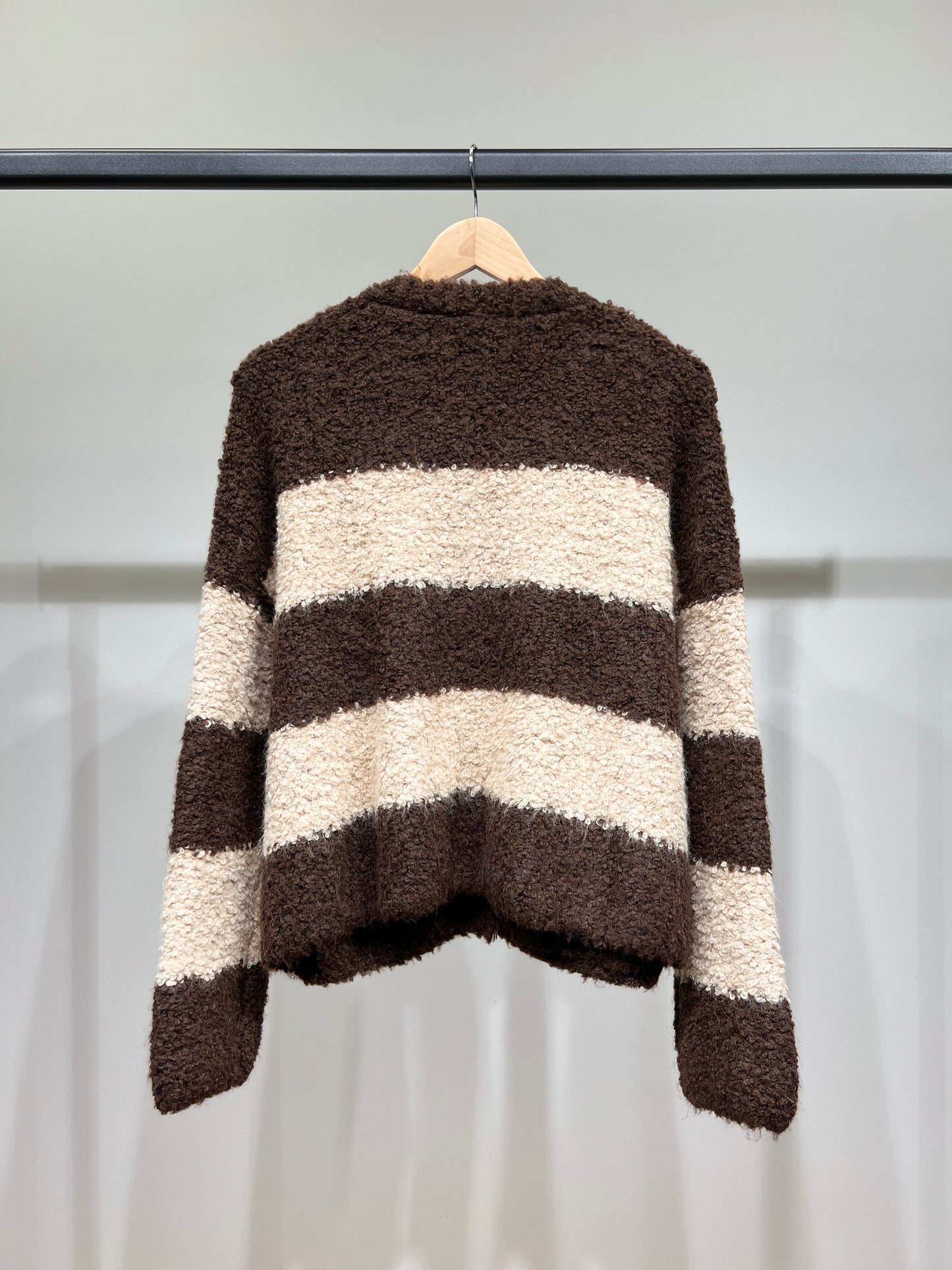 Cardigan Moumoute Large Rayé Bicolore