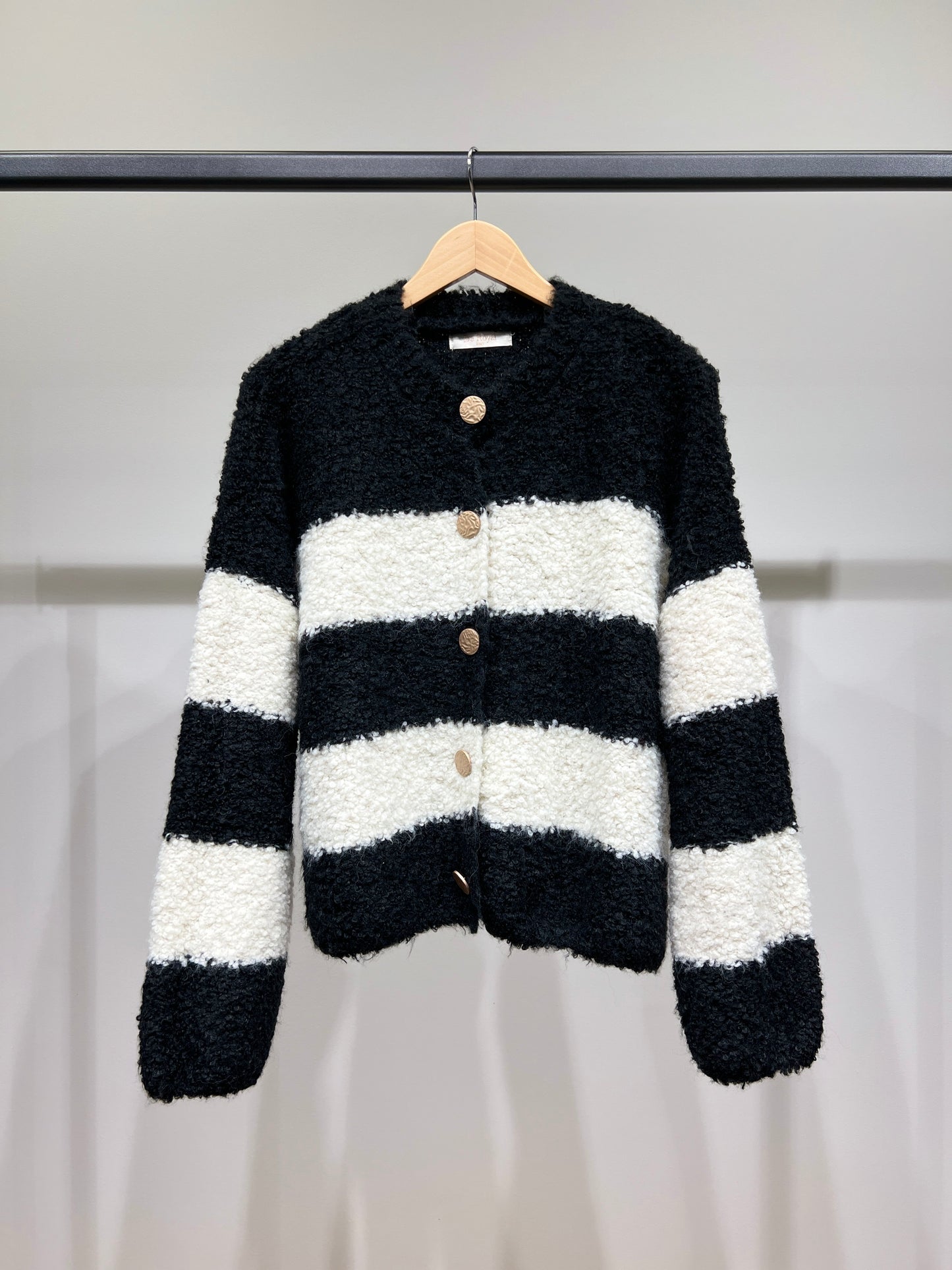 Cardigan Moumoute Large Rayé Bicolore