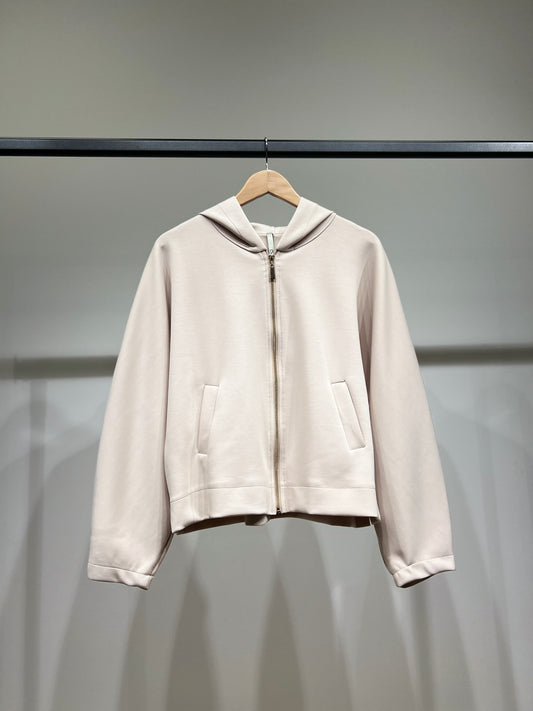 Sweat à Capuche Zippé Chiné Stretch Poches à Découdre