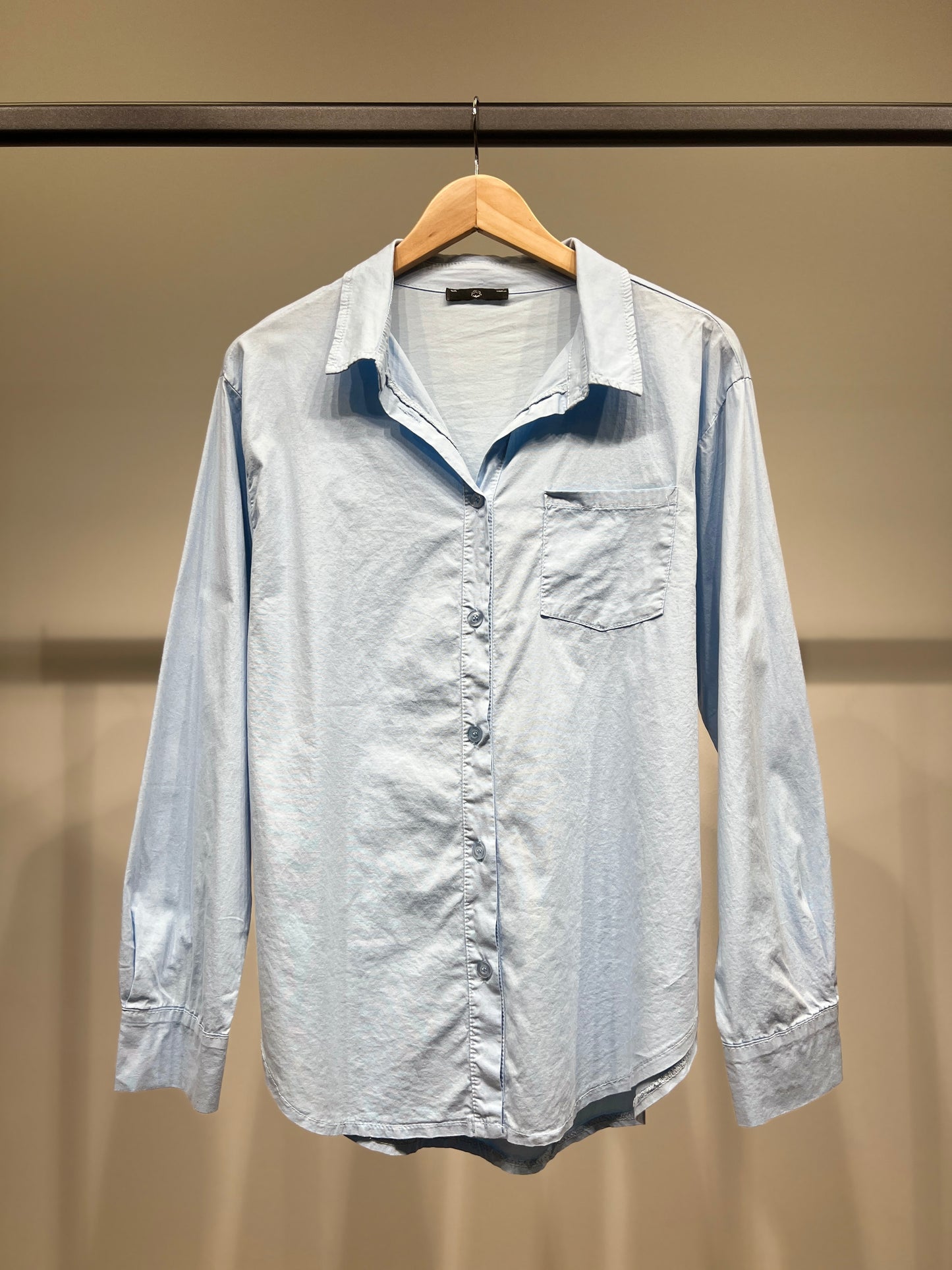 Chemise Légère Simple Stretch à Poche Poitrine 97% Coton