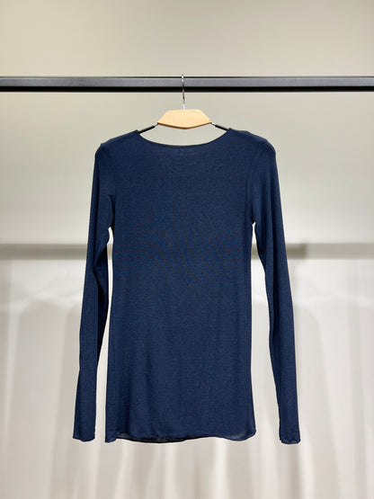 T-Shirt Léger Manche Longue Col Rond 15% Cachemire