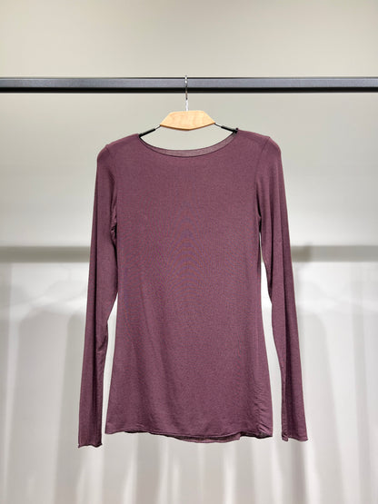 T-Shirt Léger Manche Longue Col Rond 15% Cachemire