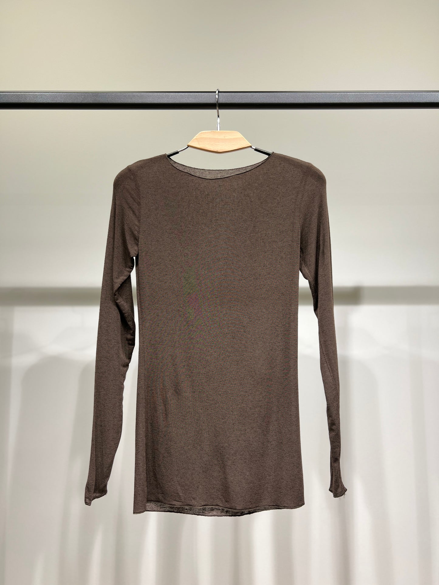 T-Shirt Léger Manche Longue Col Rond 15% Cachemire