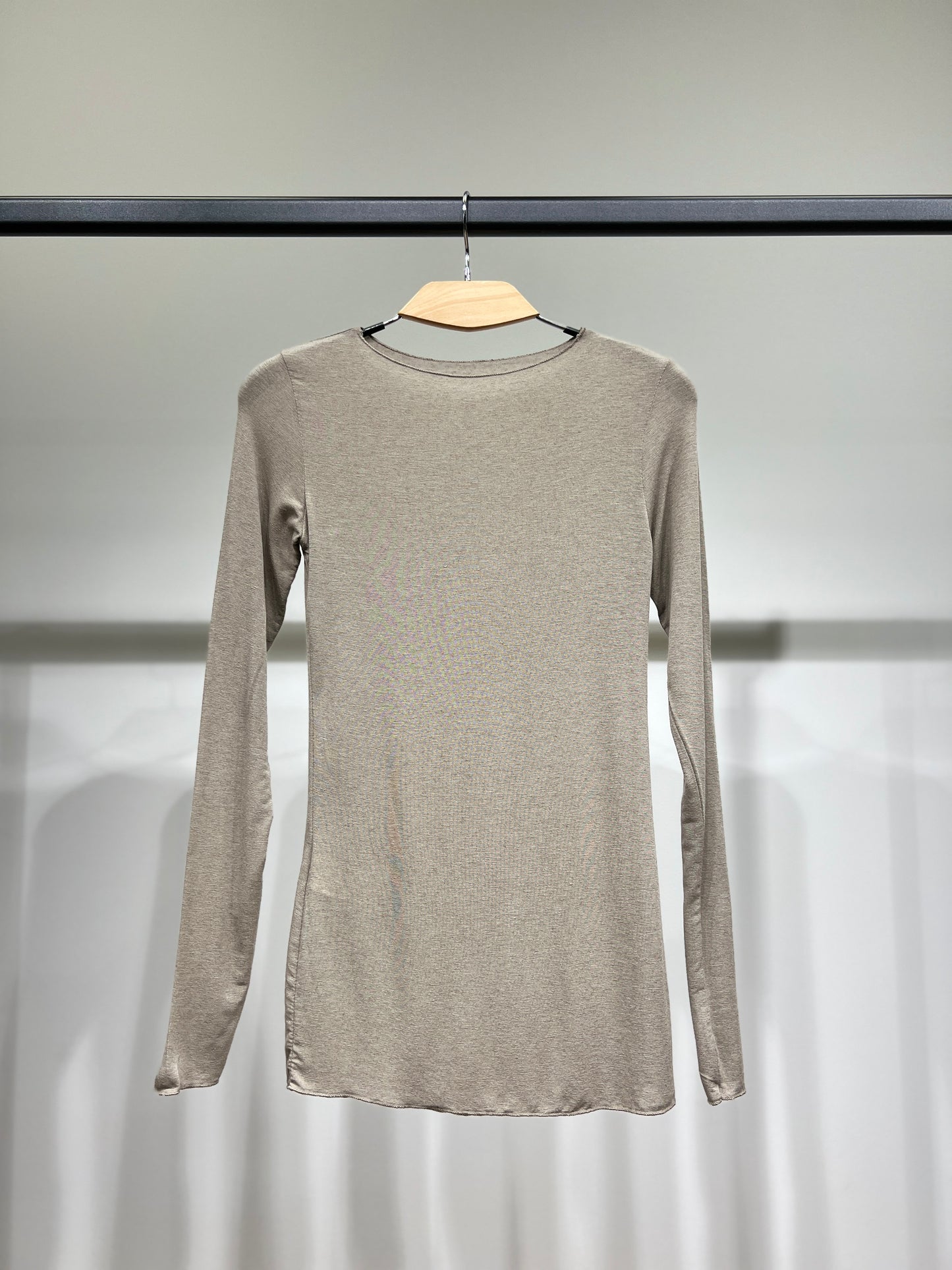 T-Shirt Léger Manche Longue Col Rond 15% Cachemire