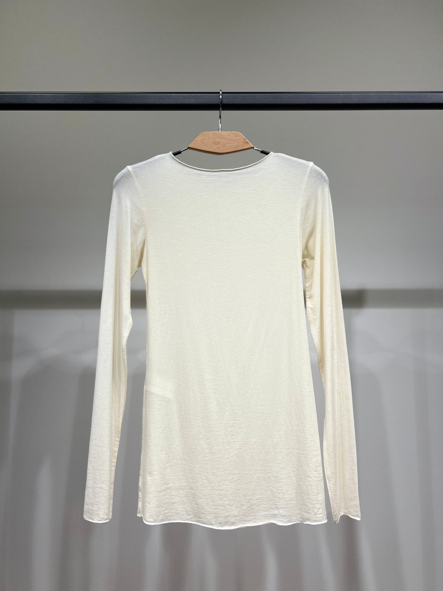 T-Shirt Léger Manche Longue Col Rond 15% Cachemire