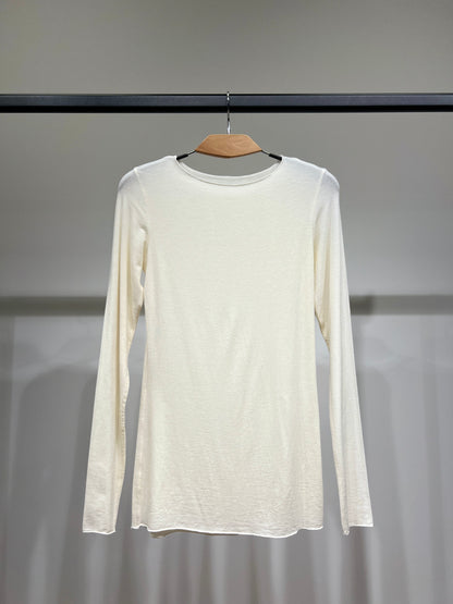 T-Shirt Léger Manche Longue Col Rond 15% Cachemire