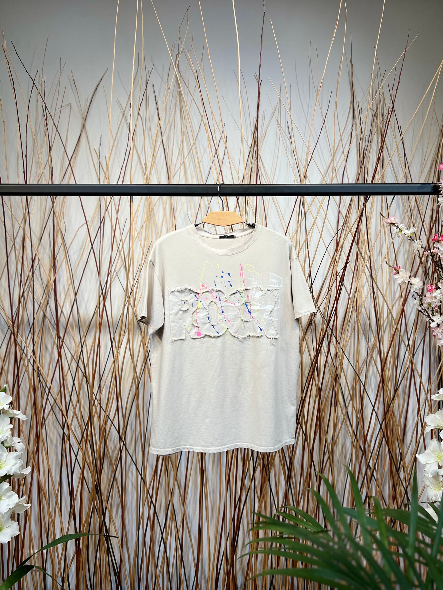 T-Shirt 100% Coton Patch "Rock"