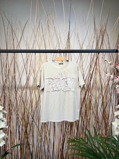 T-Shirt 100% Coton Patch "Rock"