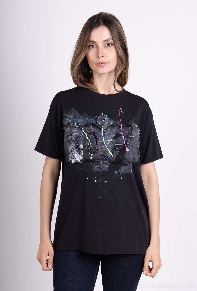 T-Shirt 100% Coton Patch "Rock"