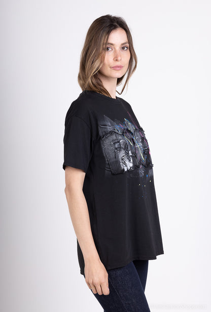 T-Shirt 100% Coton Patch "Rock"
